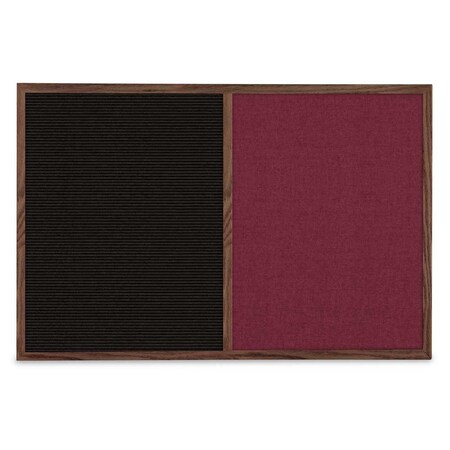 United Visual Products Slim Style Indoor Enclosed Corkboard, 36 UV504SC-BRONZE-BLACK